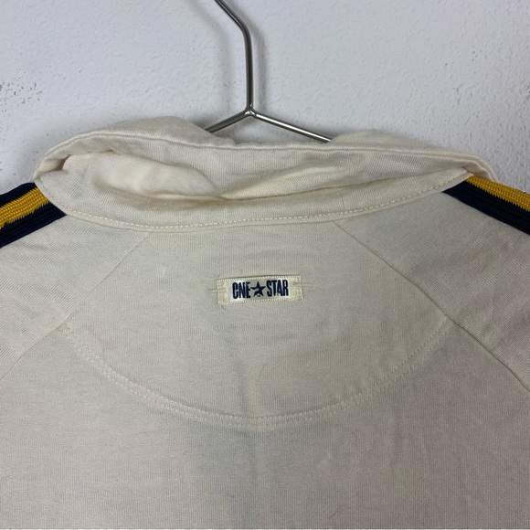 Converse One Star Cream Rockstar Arm Stripe Zip Up Sweater - Picture 4 of 7